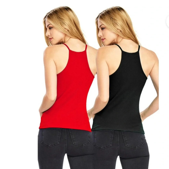 🌻5/$25🌻AMBIANCE Red High Neck Racer Back PLUS SIZE Tank Top NWOT | 2XL | - Picture 6 of 6